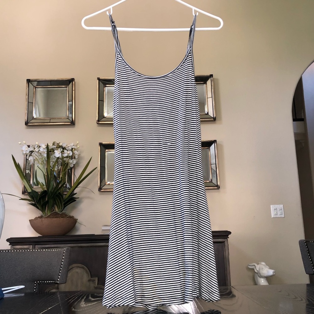 Brandy Melville Black and White Striped Dress